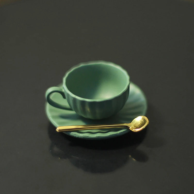 Miniature French Coffee Cup & Saucer Set