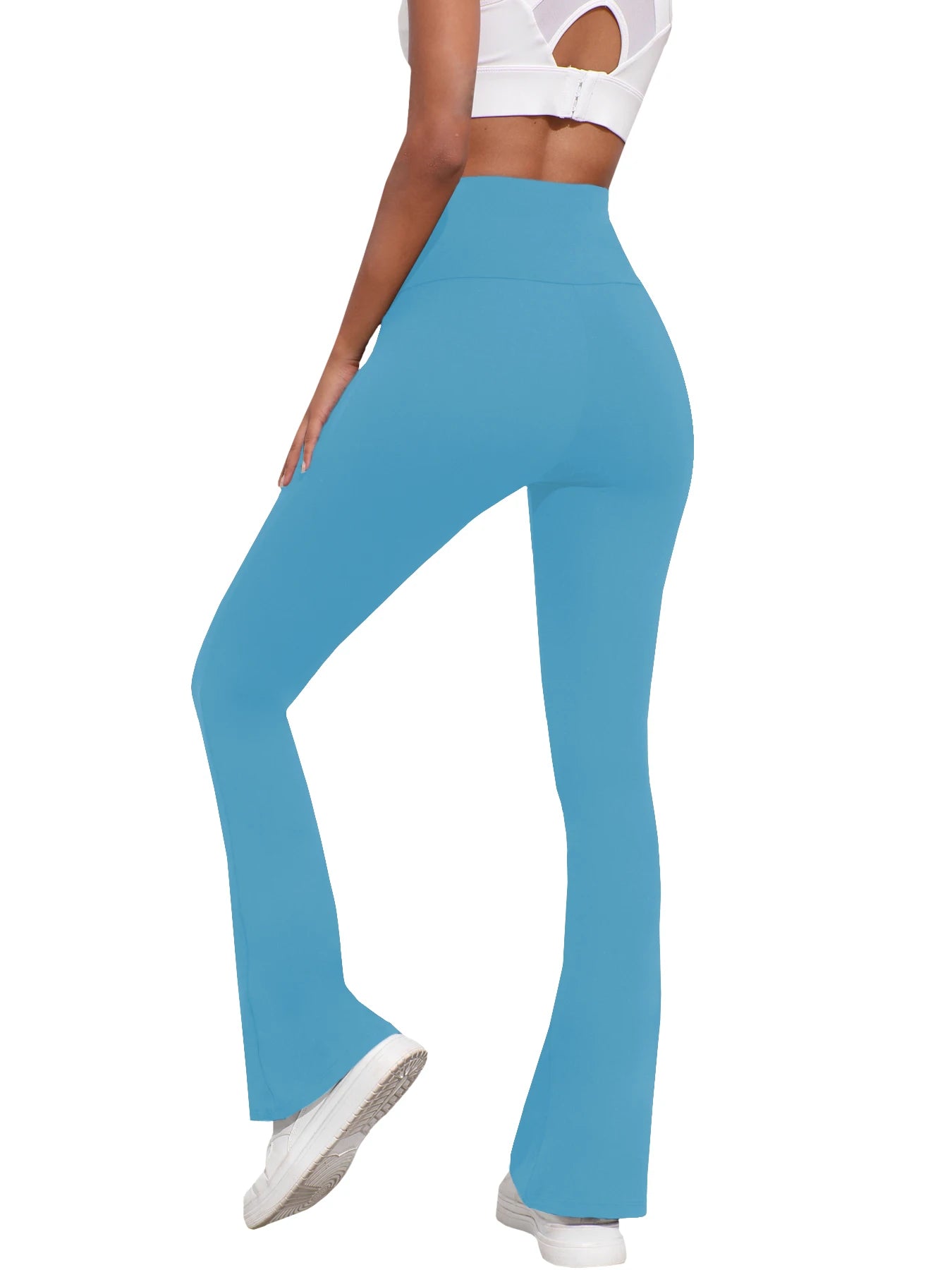 Women's Super Soft Flare Pants High Waisted Tummy Control Workout Yoga Leggings Bell Bottoms