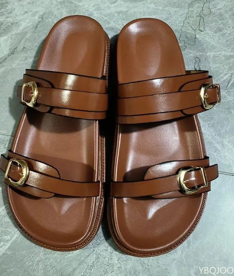 Women’s Classic Buckle Slippers