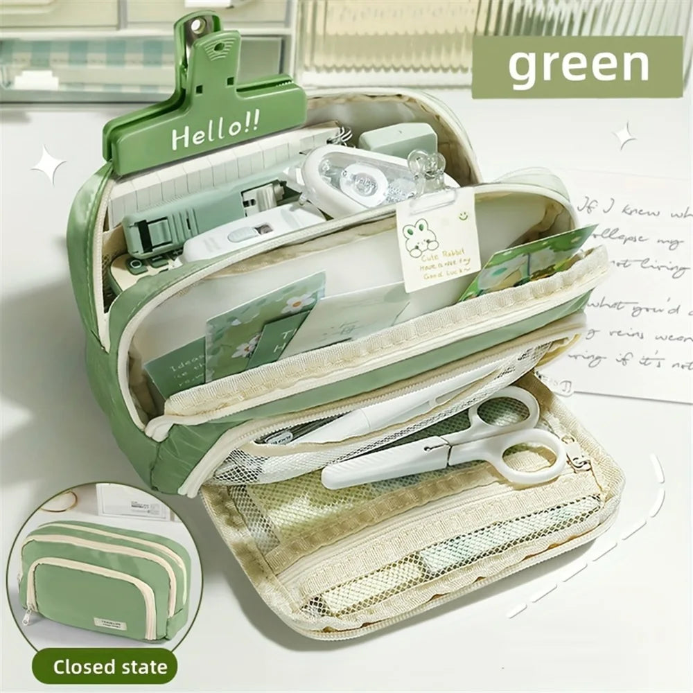 Large Multi-Layer Pencil & Makeup Case – Multi-Purpose