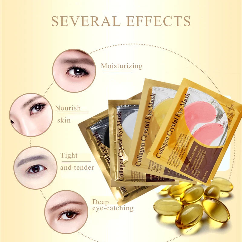 Gold Collagen Crystal Eye Mask – 10 Pairs