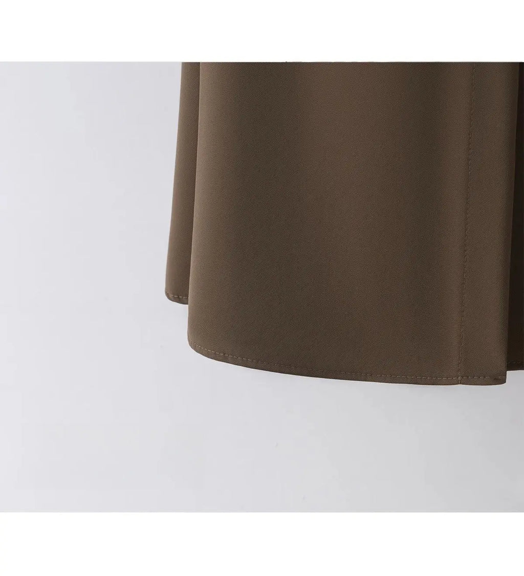 Maillard Suit Skirt Irregular Skirt Women's High Waist Mid-length Skirt Small Commuter A-line Skirt