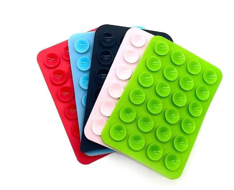 JCYECF 1pc Silicone Suction Pad For Mobile Phone Fixture Suction Cup Backed Adhesive Silicone Rubber Universal Charger Leather