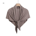 2024 New Solid Color Soft Modal Triangle Scarf Hijab Elastic Mercerized Cotton Wrap for Muslim Woman Hot Sale Headscarf
