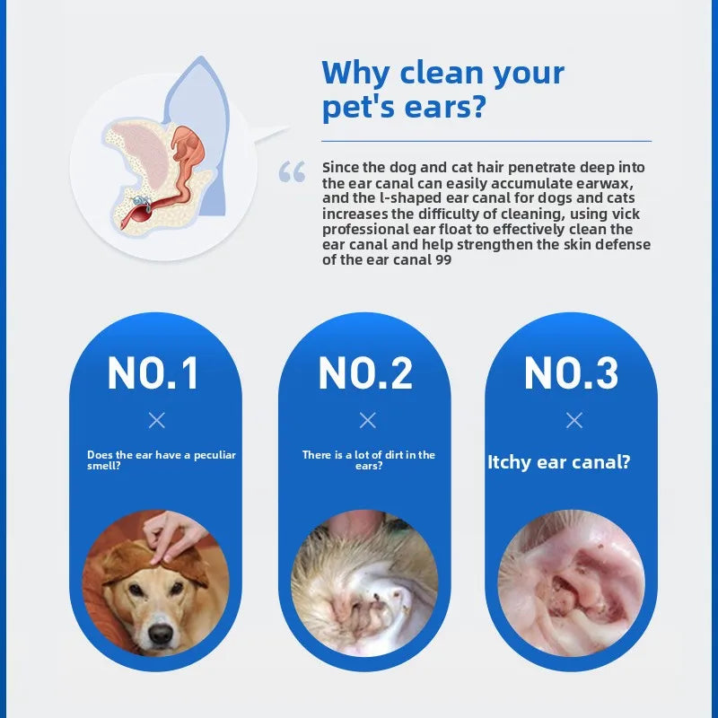 PETCLEAR Dog & Cat Ear Cleaner – 60ml