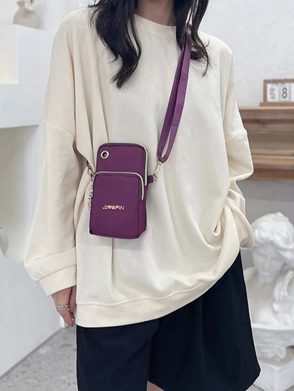 Women’s Mini Phone Crossbody Bag – Compact Coin & Running Neck Pouch