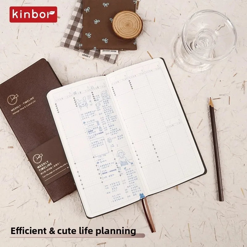 Kinbor 2026 Weekly Planner – A6/A5 Notebook