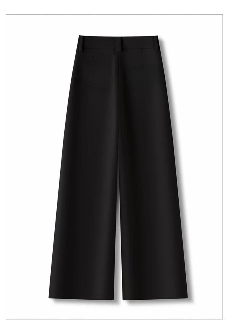 Spring Autumn 2026 Korean Spring New Temperament Pants Women High-end Wide-leg suit Pants Female Trouser Ladies