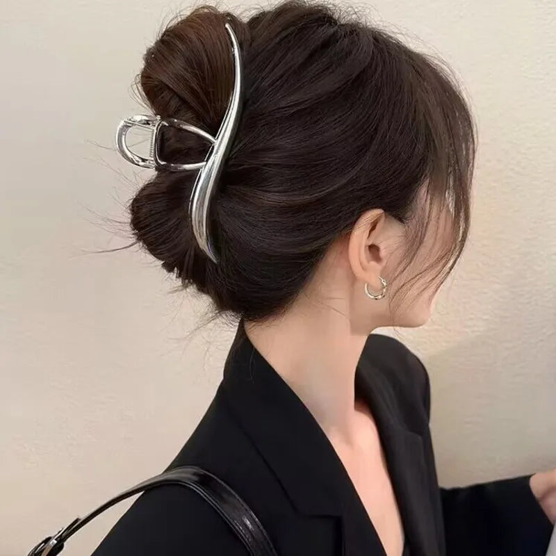 Exquisite Metal Large Claw Clip New Fashion Geometric Hair Claw Clip Barrettes Crabs Headwear For Women Girls Hair Accessories