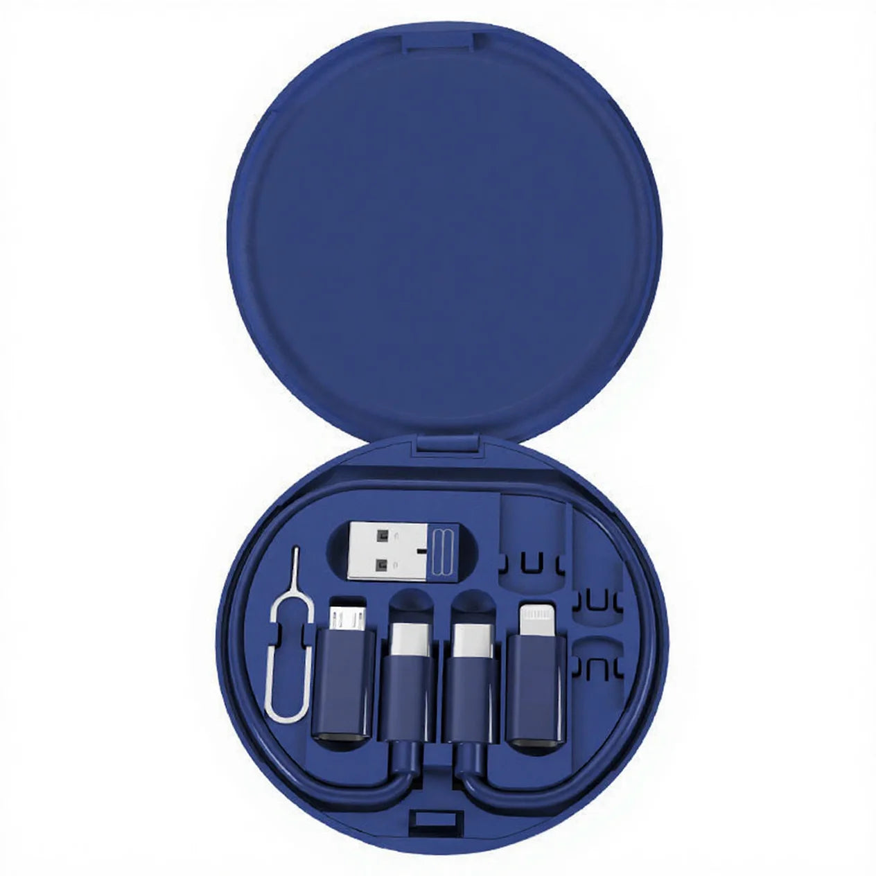 60W Multi 4-in-1 Fast Charging Data Cable Type-C USB-C Micro USB Lightning Charger Cord with Storage Box and Phone Holder