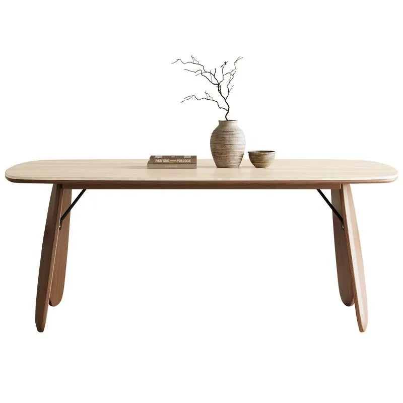 French-Style Retro Solid Wood Rock Slab Dining Tables Nordic Creative Rectangular Dining Room Table Kitchen Home Furniture FYDT