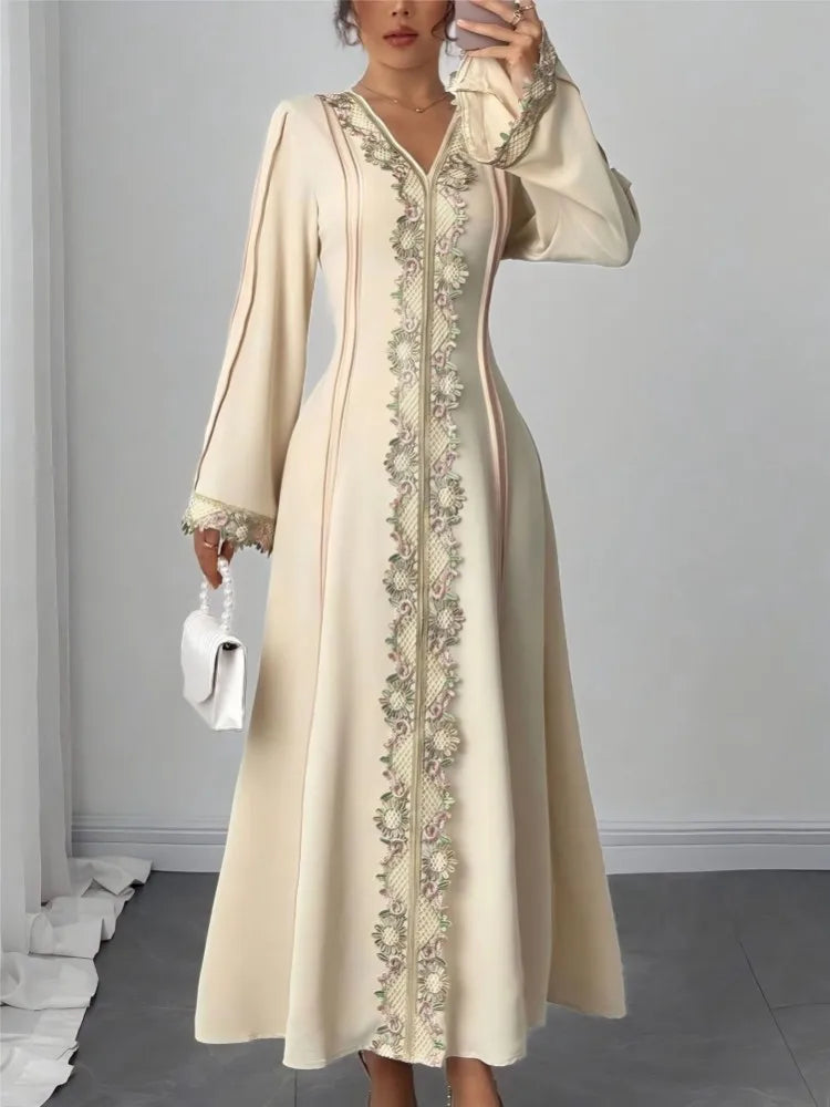 African Dresses For Women Elegant Spring Autumn Long Sleeve Dashiki Maxi Dress Ladies Traditional African Clothing Fairy Dreaes