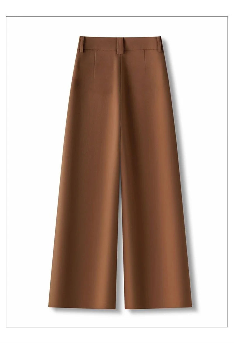 Spring Autumn 2026 Korean Spring New Temperament Pants Women High-end Wide-leg suit Pants Female Trouser Ladies