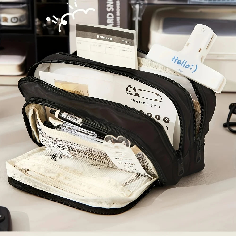 Large Multi-Layer Pencil & Makeup Case – Multi-Purpose