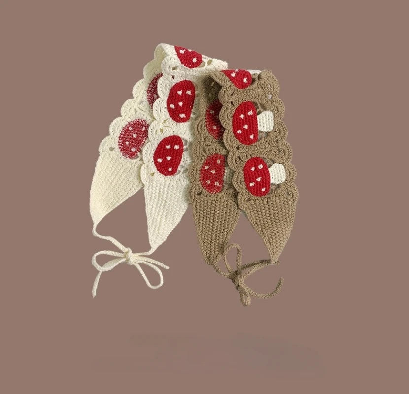 Small Strawberry Headband Crochet Sweet Cute Hair Band Women Scarf Headbands Bandanas Wide Elastic Hairbands Fashion Accessories