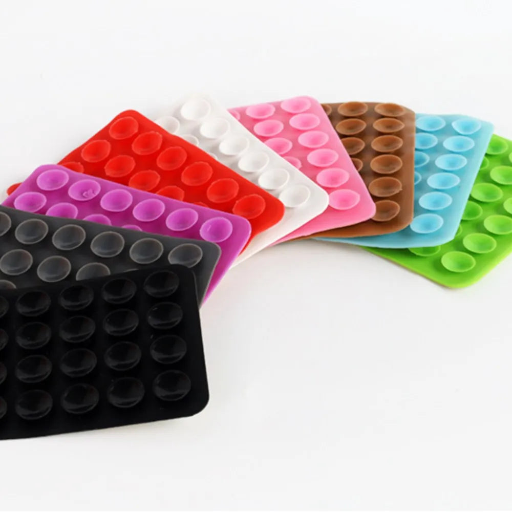 JCYECF 1pc Silicone Suction Pad For Mobile Phone Fixture Suction Cup Backed Adhesive Silicone Rubber Universal Charger Leather