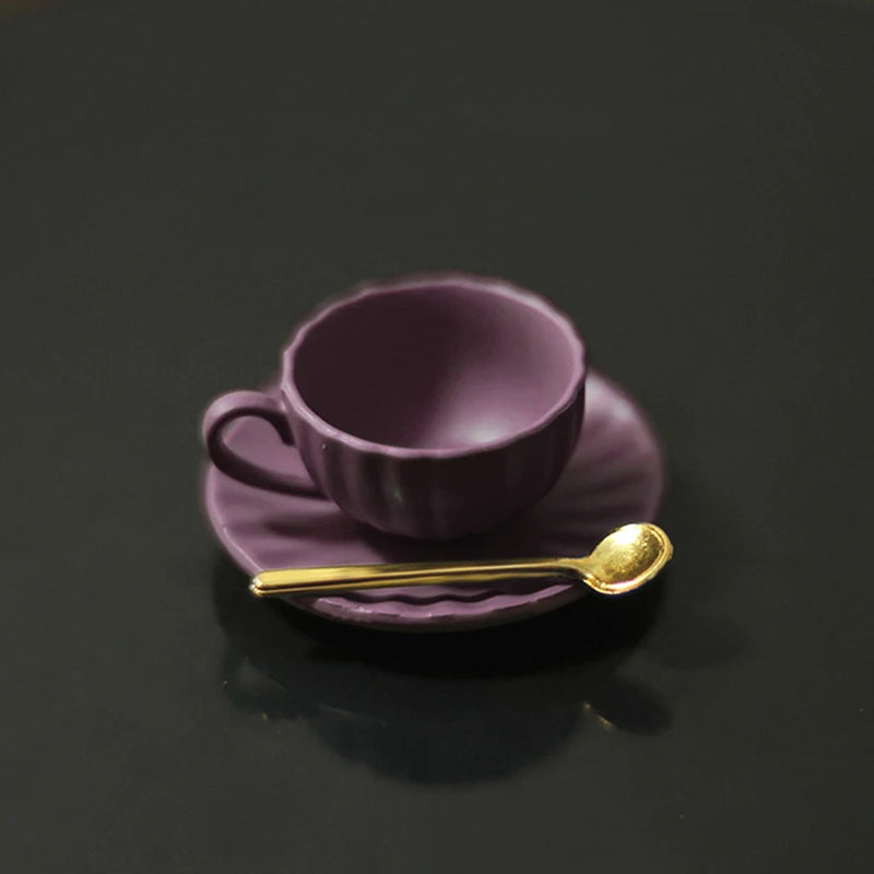 Miniature French Coffee Cup & Saucer Set