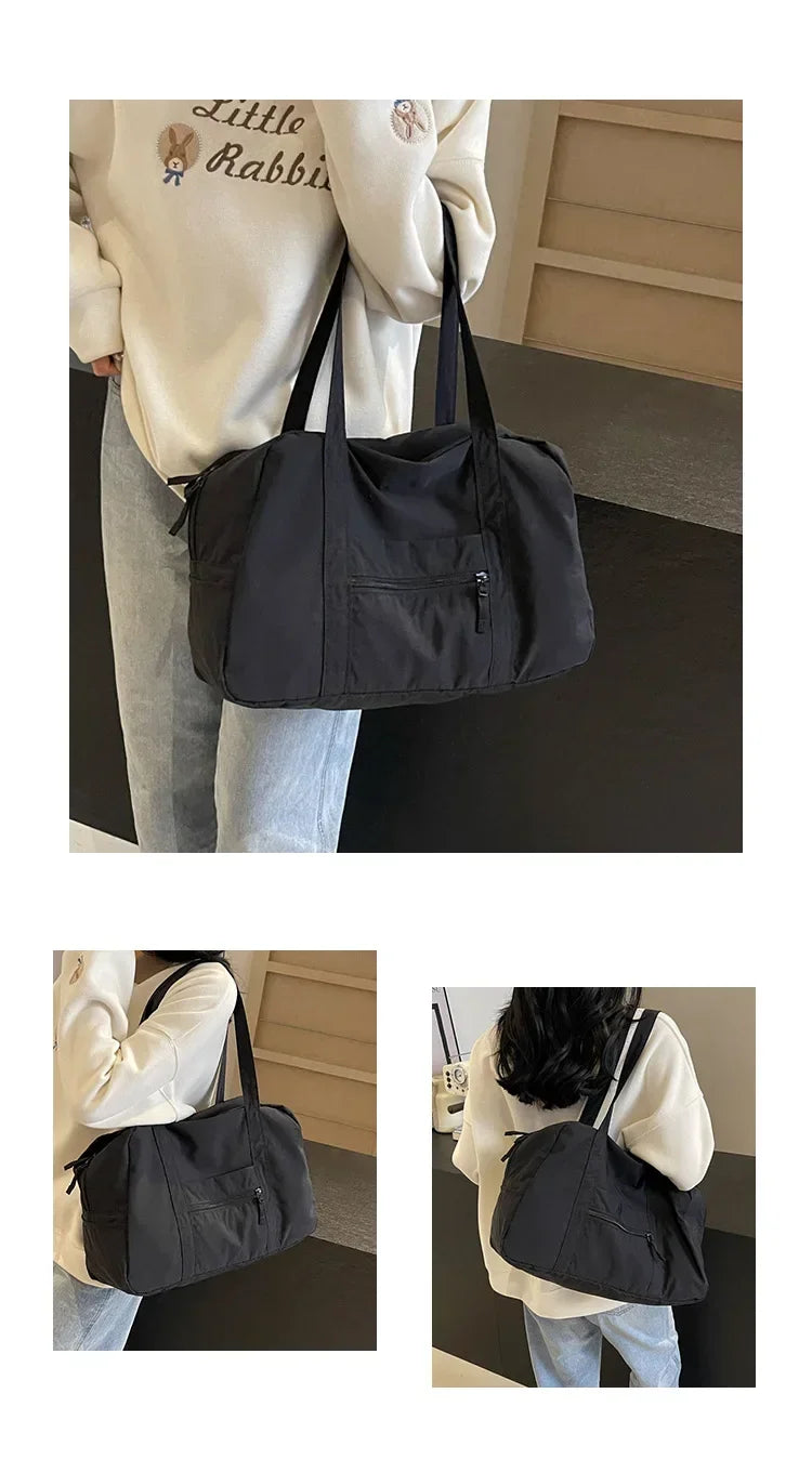 Casual Large Capaci Nylon Cloth Bag Women 2025 New Fashion Commuter Shoulder Bag Short-Distance Travel Bag Fitness Handb Women