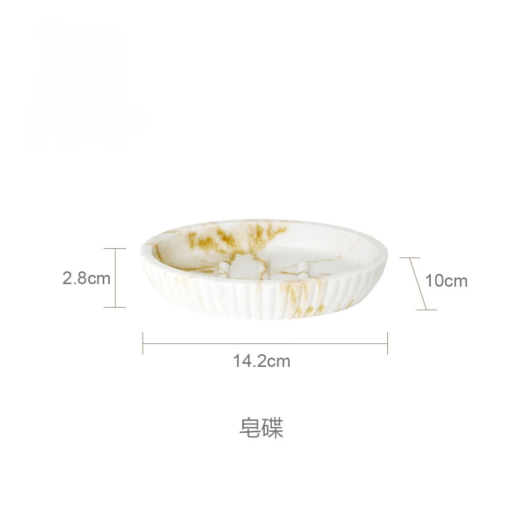 Sandstone Bathroom Gargle Cup & Tray – 1pc