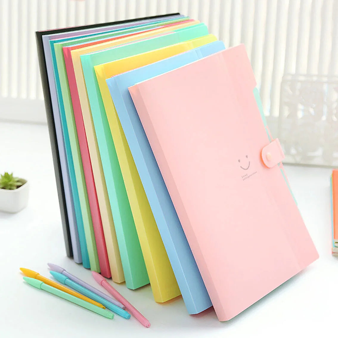 5-Page A4 Accordion File Folder – Durable