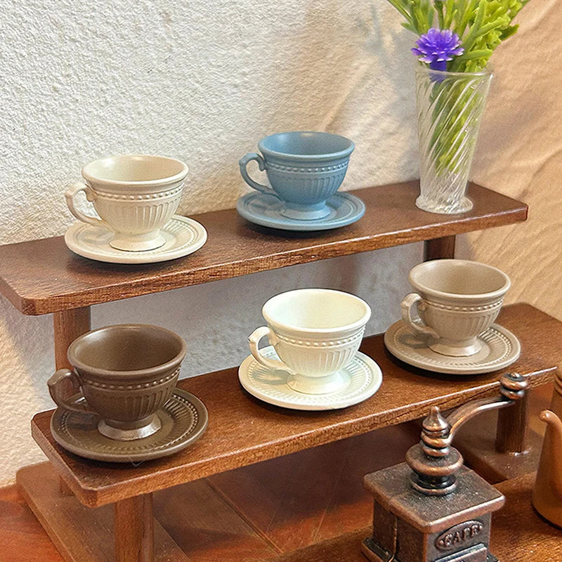 Miniature French Coffee Cup & Saucer Set