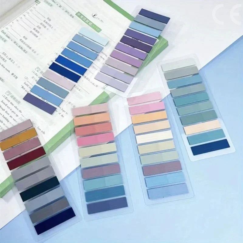 200 Sheets Morandi Color PET Index Tabs – Sticky Flags