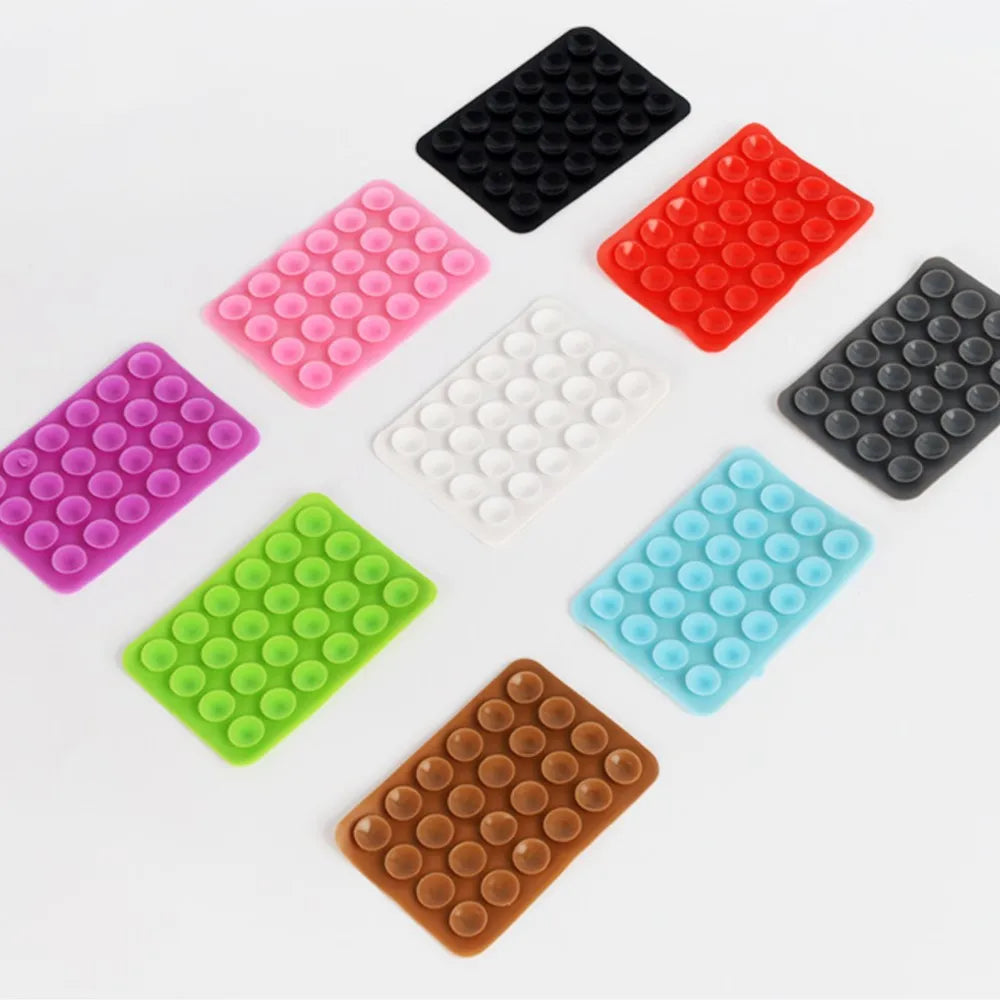 JCYECF 1pc Silicone Suction Pad For Mobile Phone Fixture Suction Cup Backed Adhesive Silicone Rubber Universal Charger Leather