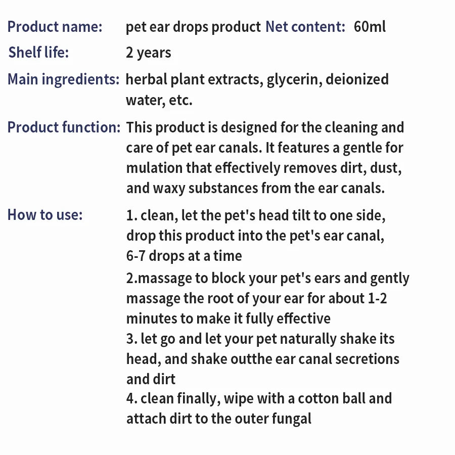PETCLEAR Dog & Cat Ear Cleaner – 60ml