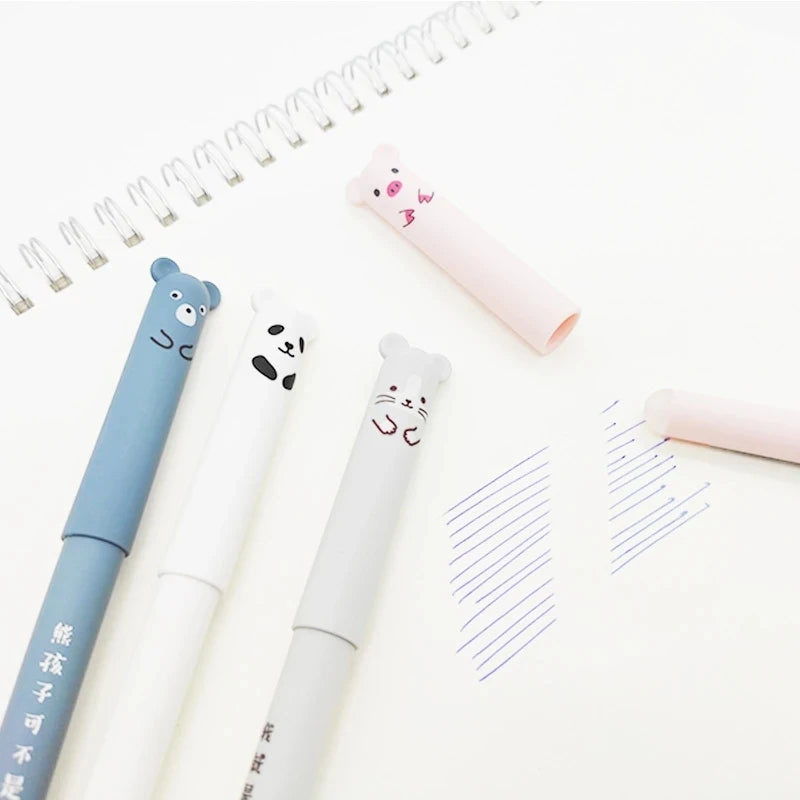 12pcs Panda Erasable Gel Pens – 0.5mm
