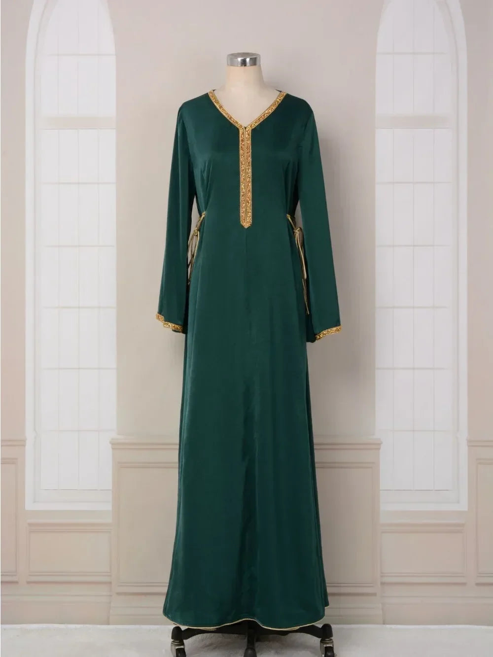 Eid Muslim Dress Women Abaya Diamond Lace-up Jalabiya Morocco Party Dresses Dubai Abayas Islam Vestidos Arab Long Robe 2026