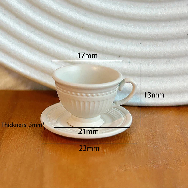 Miniature French Coffee Cup & Saucer Set