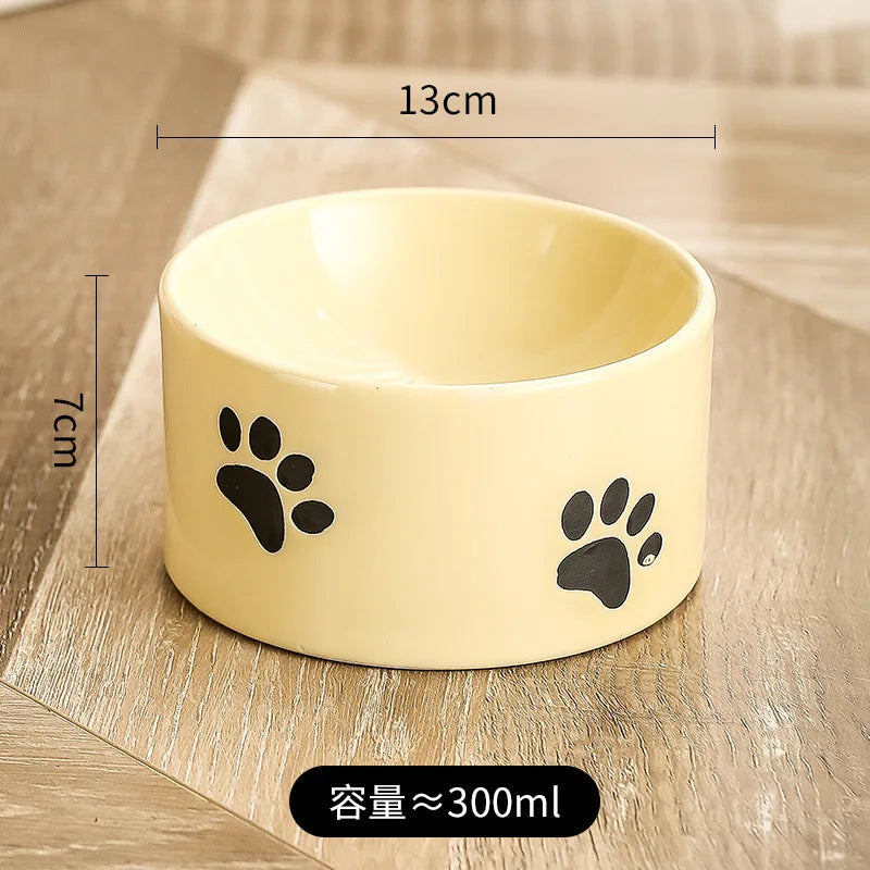 Tilted Elevated Ceramic Cat Bowl (Food & Water)