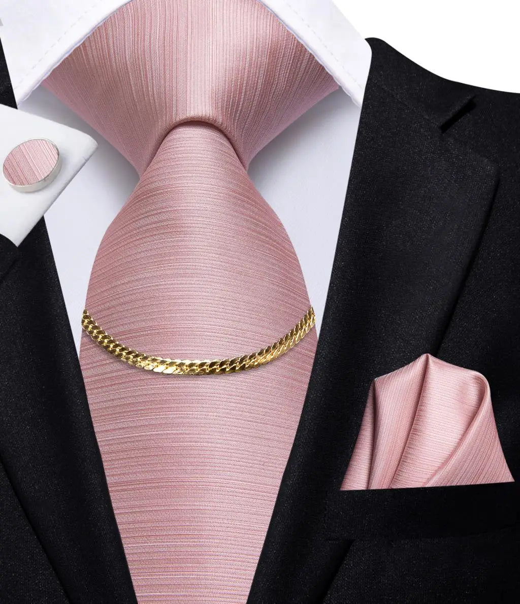 Men’s Black Plaid Silk Tie Set