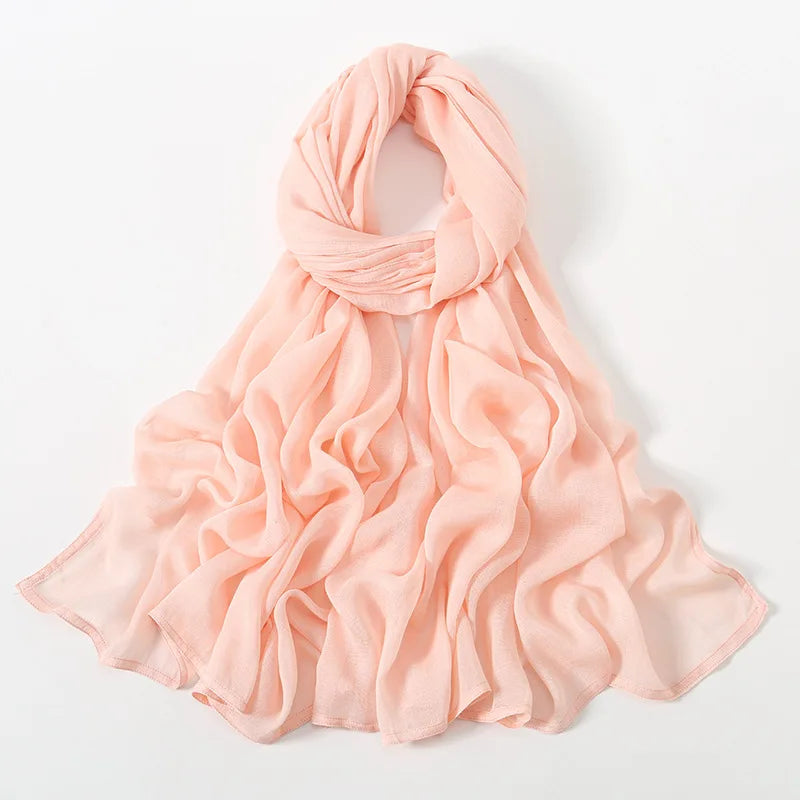 Solid Cotton Rayon Modal Hijab Scarf Women Big Size Muslim Headscarf Wraps Shawl Femme Musulman Headband Islamic Turban 190*85cm