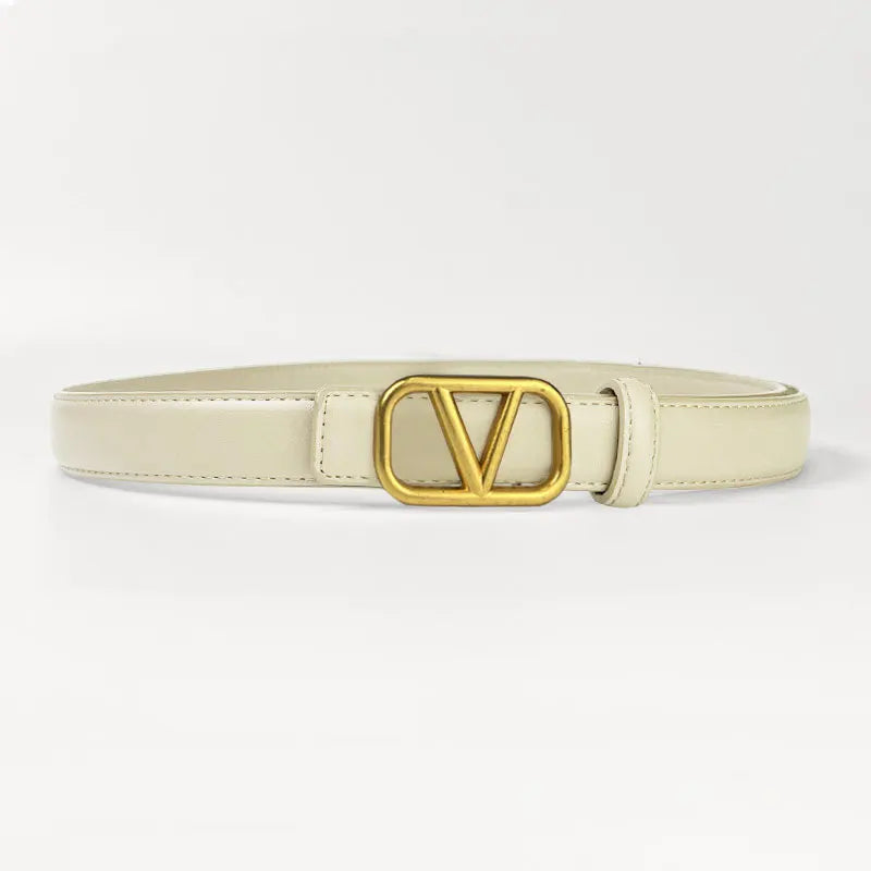 Classic ladies belt casual Joker ladies thin belt fashion personality with pants.