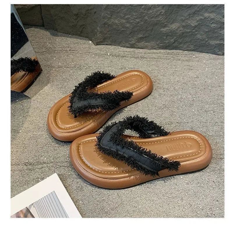 Women Roman Cool Slippers Retro Flip Flops Fashion Sandal Beach Versatile Shoes Vacation Casual Beach Flat Shoes Sandalias Mujer