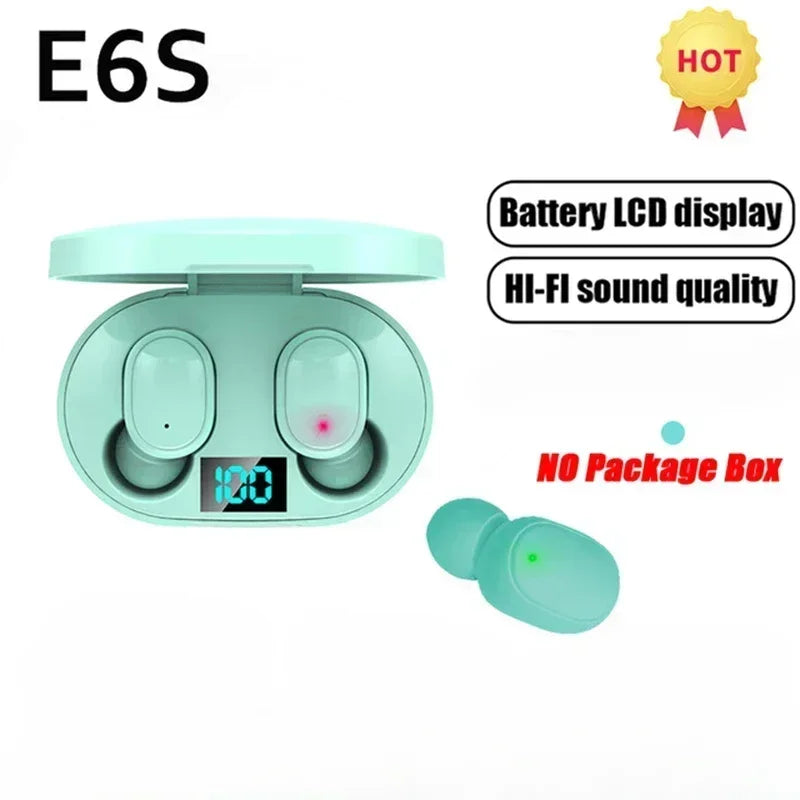 E6S TWS Wireless Bluetooth Earbuds – Noise Cancelling with Mic