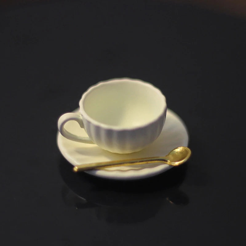 Miniature French Coffee Cup & Saucer Set