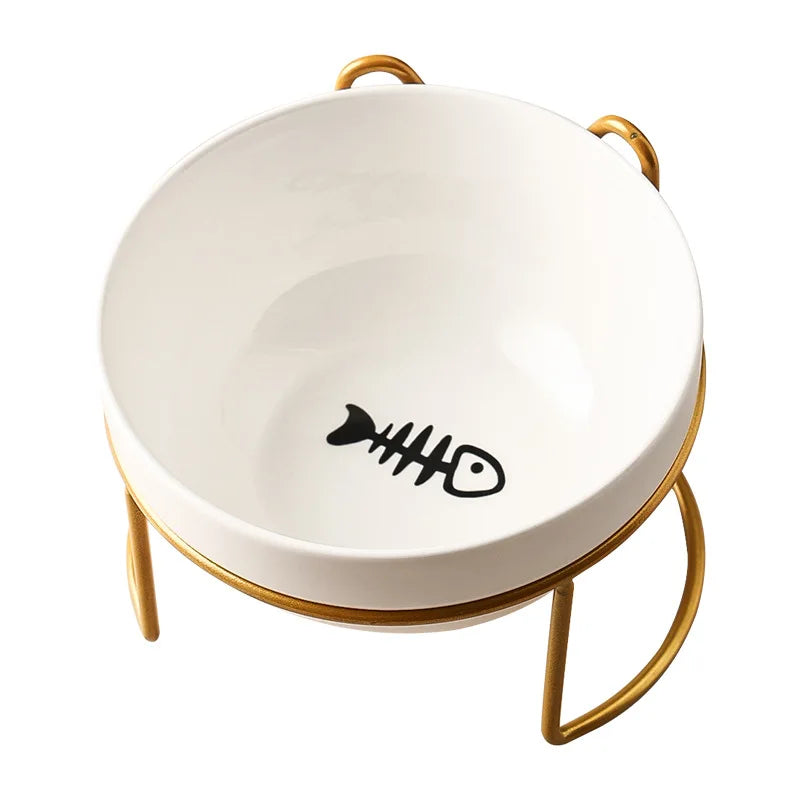 Ceramic Double Pet Bowl – Cervical Protection