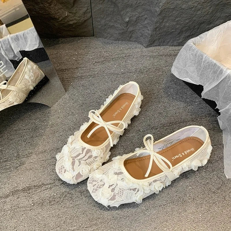 Women’s Air Mesh Flower Flats