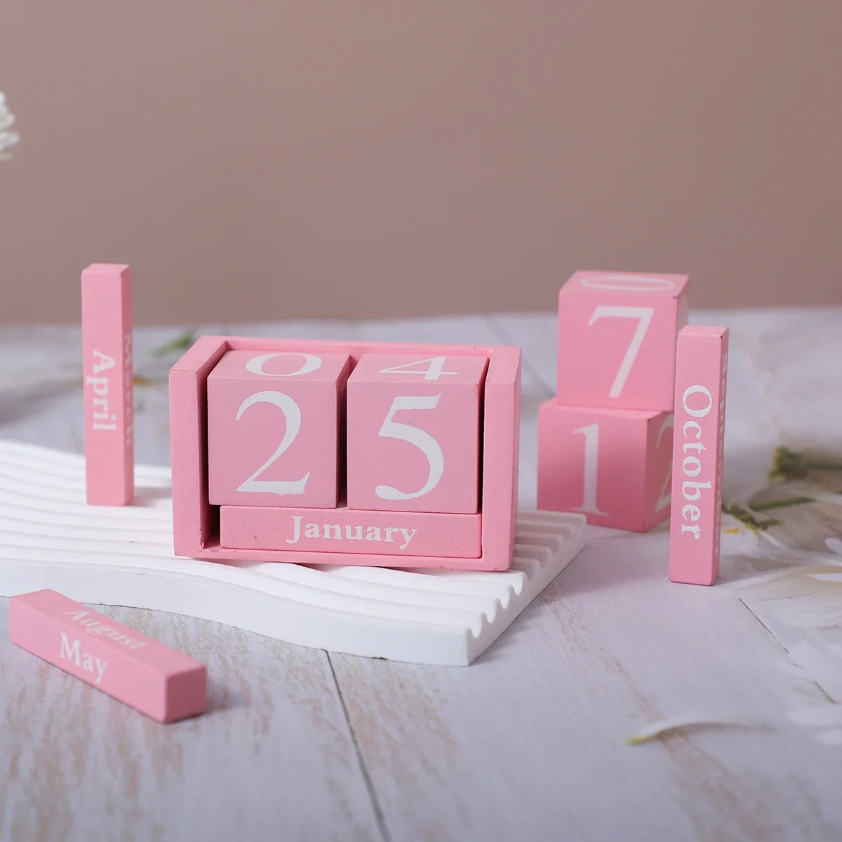 Vintage Wooden Perpetual Calendar