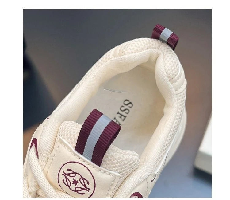 Height Increase Women Vulcanized Shoes Autumn New Lightweight Lace Up Platform Sneakers Comfort Breathable Non Slip Casual Shoes