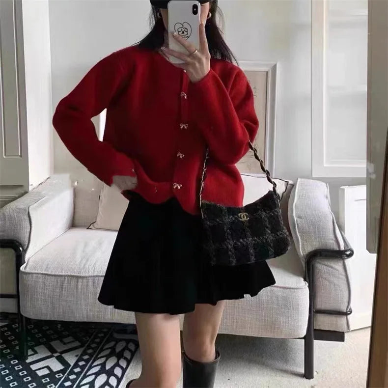 Women Ribbed Loose Cardigan Sweater Coat Knit V-Neck Casual Sweater Short Jacket for Cardigan Women E1048