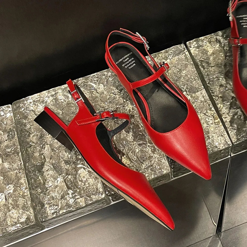 Women’s Leather Slingback Flats