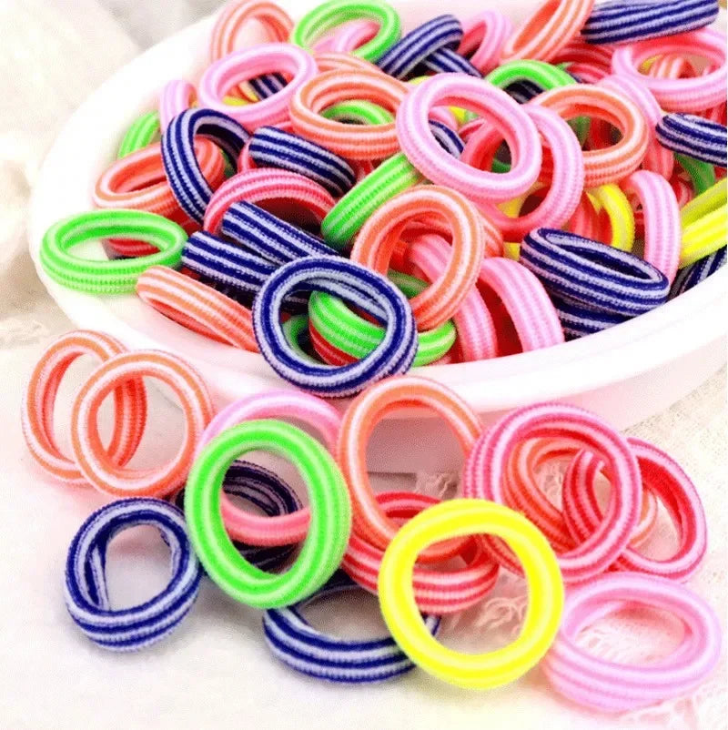 200/1000 PCS Colorful Nylon Elastic Hair Bands for Women & Girls – Small Ponytail Holders & Rubber Hair Ties