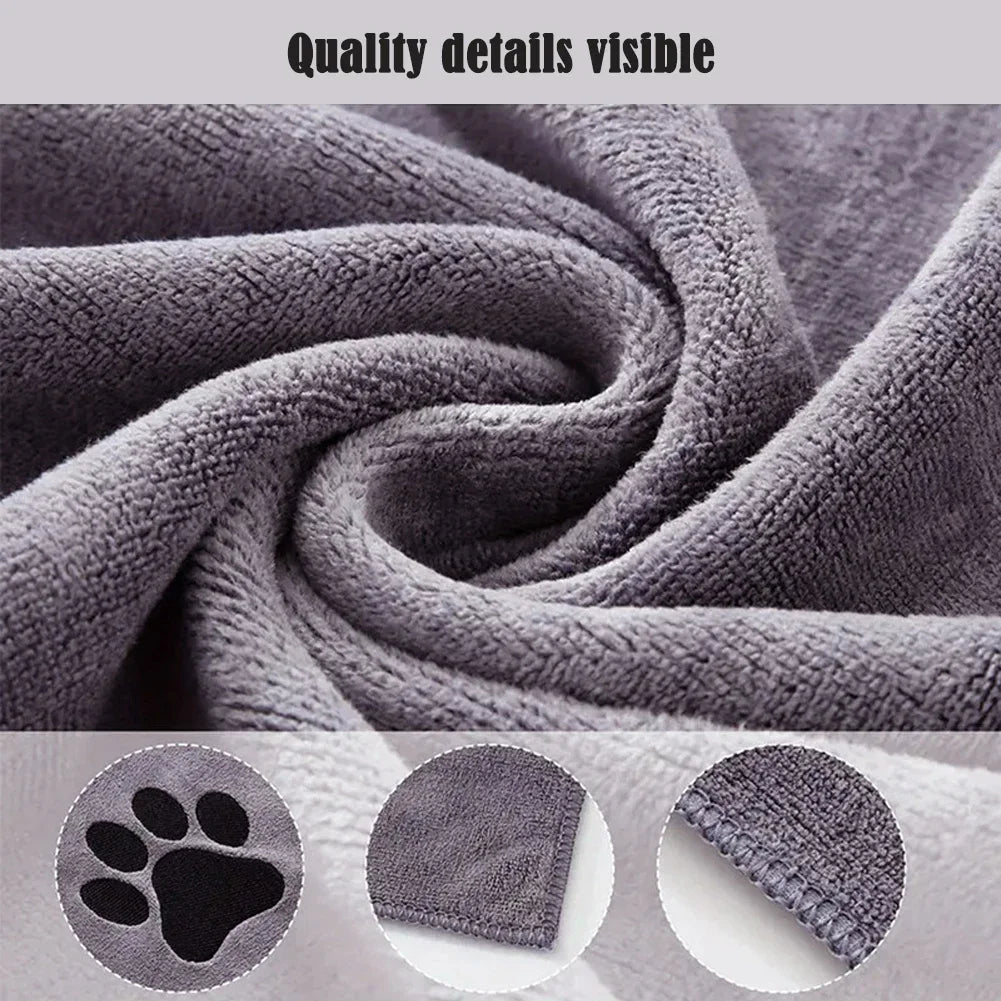 Microfiber Pet Bath Towel – Super Soft & Absorbent