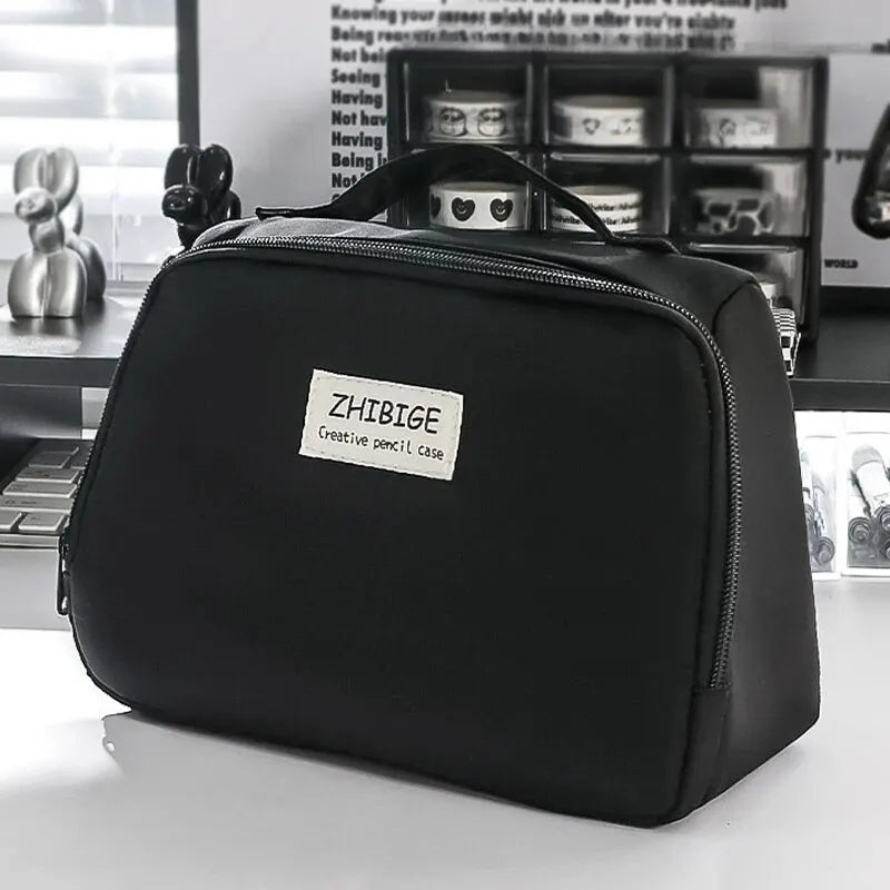 9-Layer Large Canvas Pencil Case – Multi-Functional