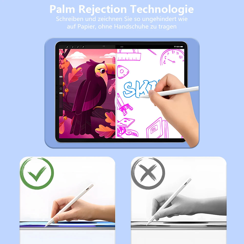 iPad Pencil Stylus – Palm Rejection & Power Indicator