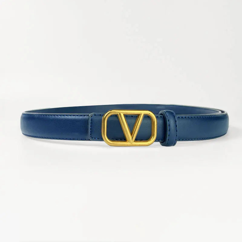 Classic ladies belt casual Joker ladies thin belt fashion personality with pants.