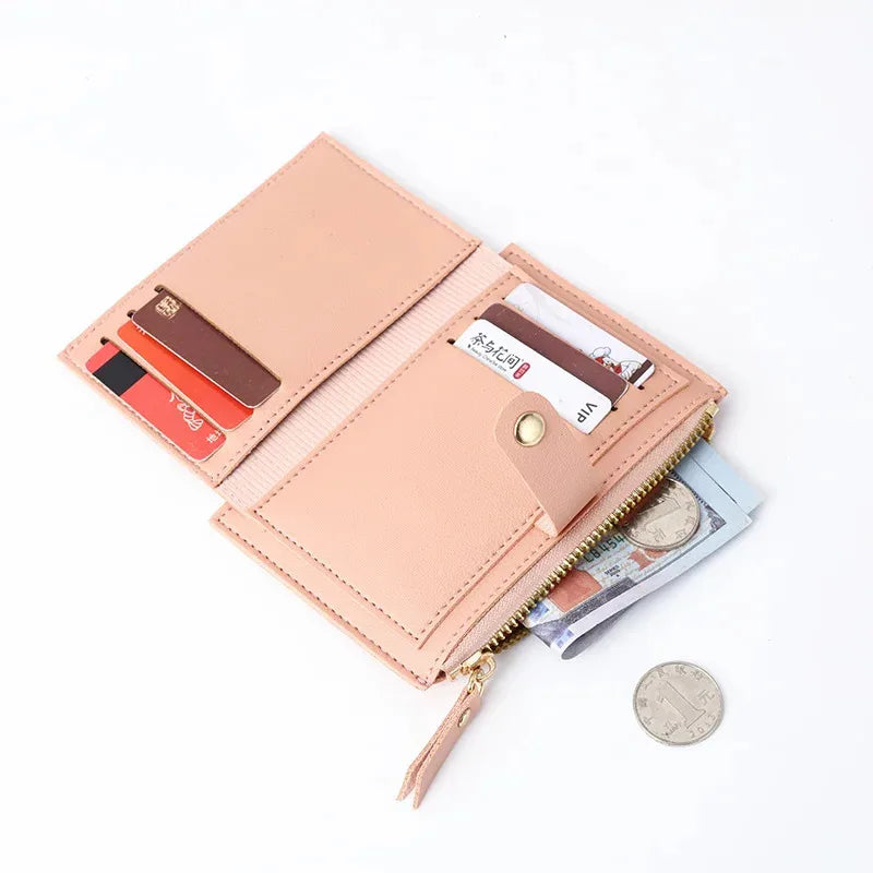 New Ultra-Thin Small Wallet for Female Students – Mini Clutch for Coins & Cards
